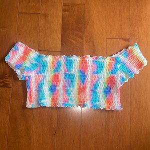 PINK off the shoulder swim top